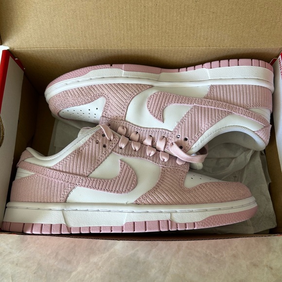 Nike Dunk Low in White and Pink - Picture 1 of 7